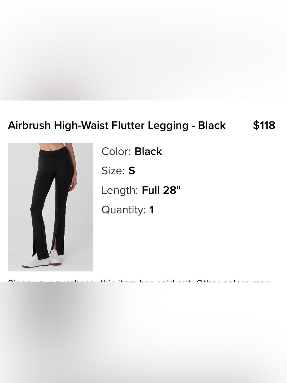 ALO Yoga Airbrush High-Waist Flutter Legging - Black